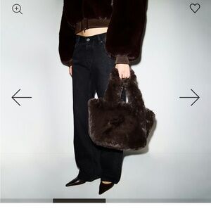 Faux Fur Mini Tote Espresso